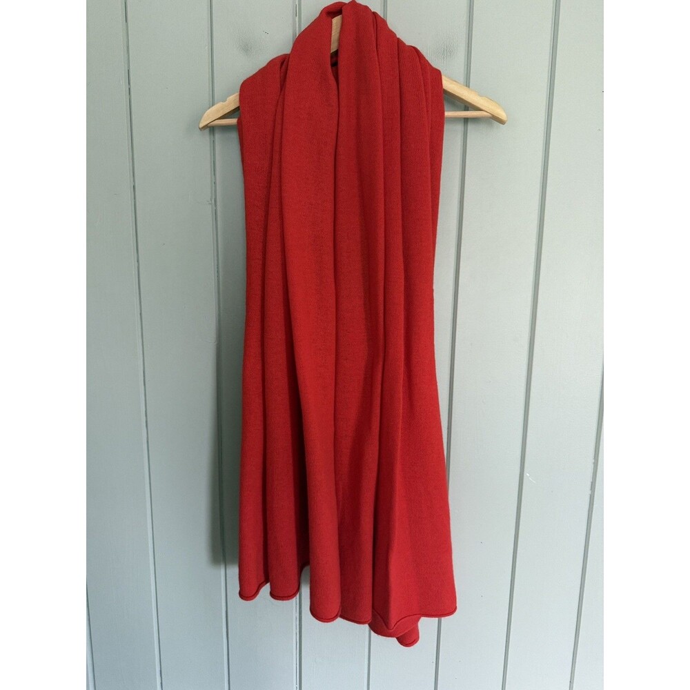 J. Crew Oversized 100% Cashmere Wrap Belvedere Red One Size K2532 79x33